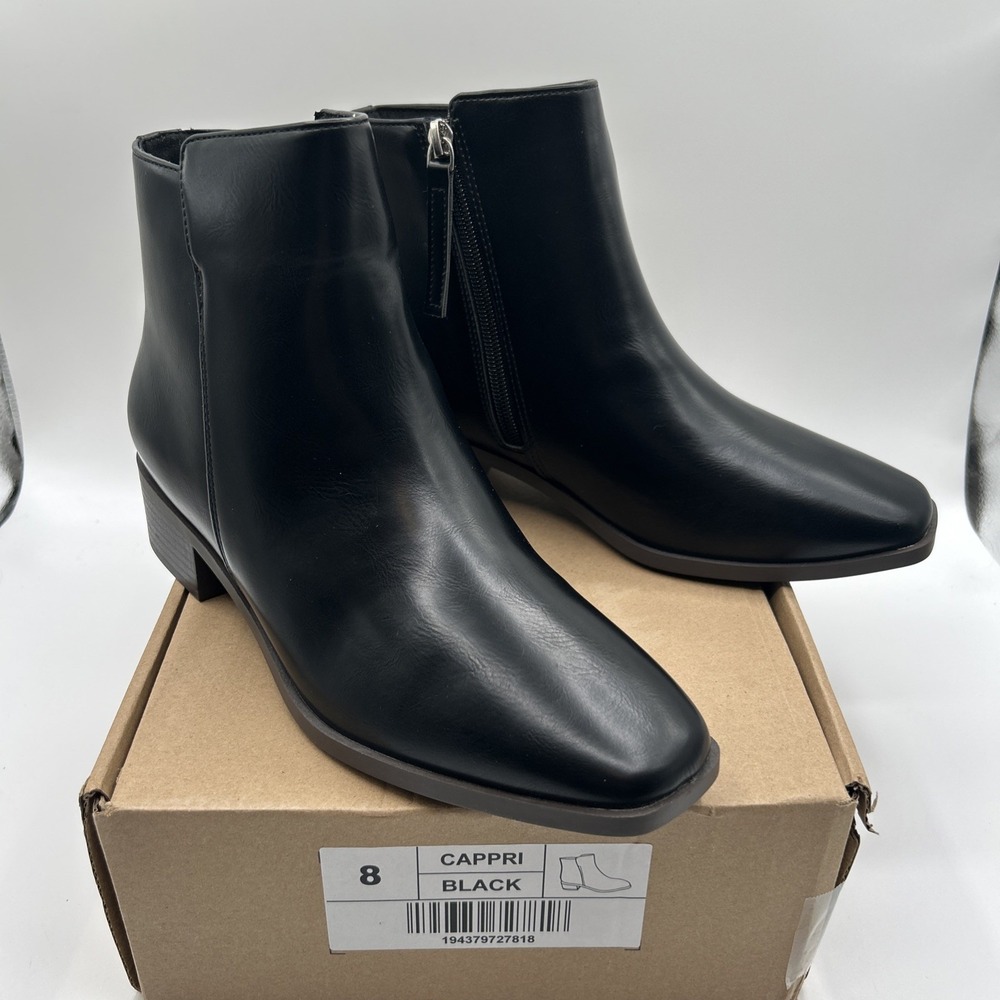 NEW Journey Collection Cappri Boot,Block Heel,Square Toe,Ankle,Women's SZ: 8 M